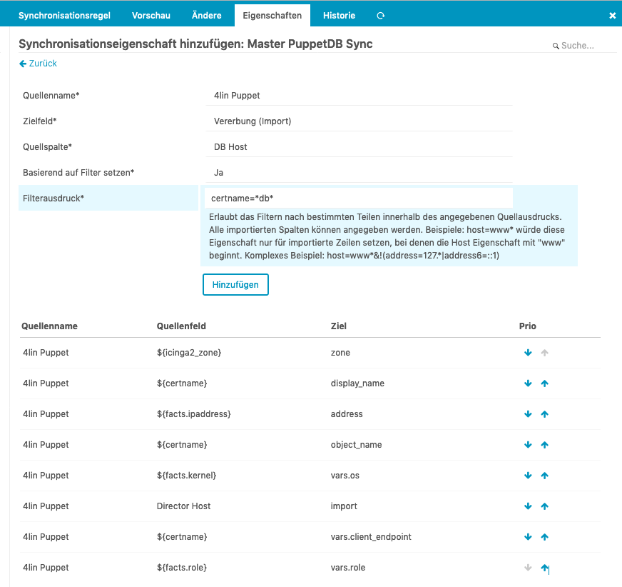 Director import DB host